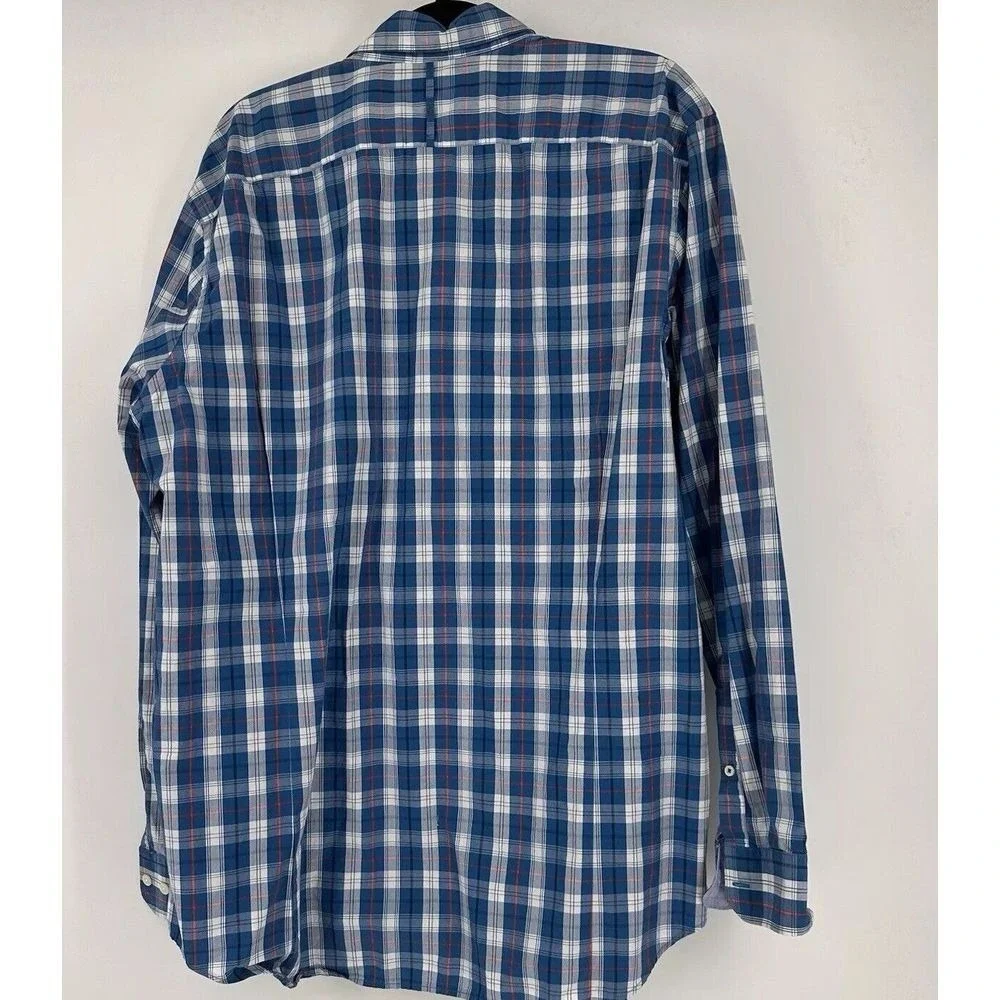 Banana Republic Tailor Slim Fit Striped Collared Long Sleeve Shirt Mens Size XXL